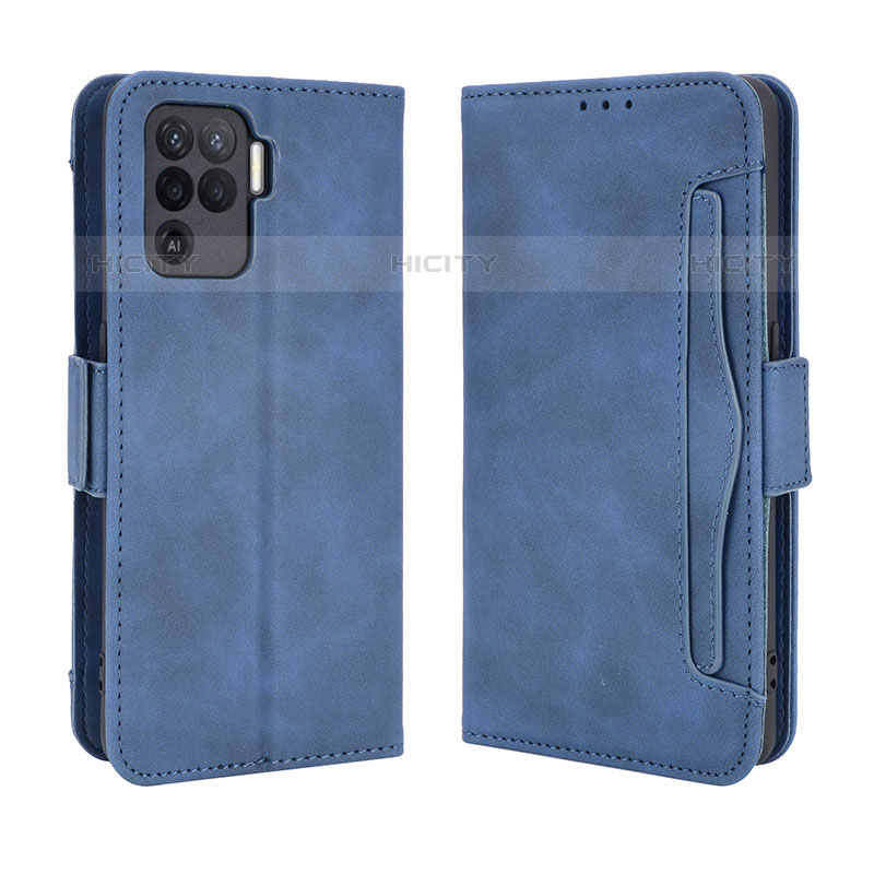 Handytasche Stand Schutzhülle Flip Leder Hülle BY3 für Oppo F19 Pro Blau Plus