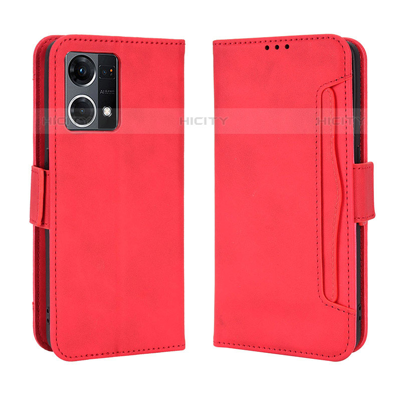 Handytasche Stand Schutzhülle Flip Leder Hülle BY3 für Oppo F21 Pro 4G Rot Plus