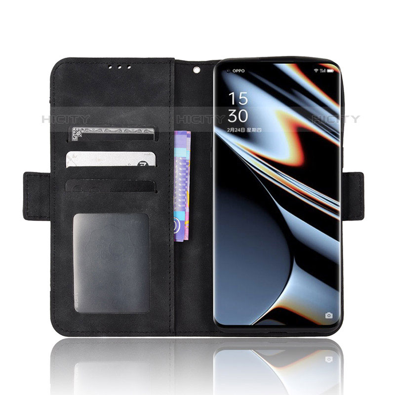 Handytasche Stand Schutzhülle Flip Leder Hülle BY3 für Oppo Find X5 Pro 5G groß