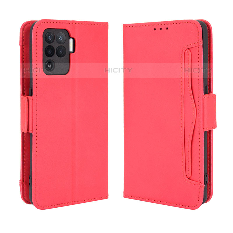 Handytasche Stand Schutzhülle Flip Leder Hülle BY3 für Oppo Reno5 Lite Rot