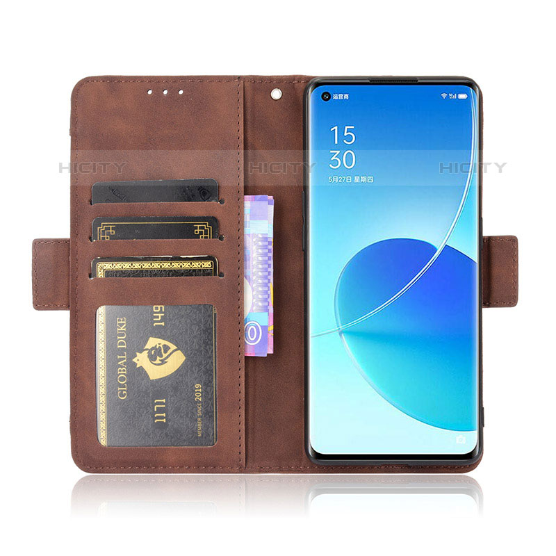 Handytasche Stand Schutzhülle Flip Leder Hülle BY3 für Oppo Reno6 Pro 5G India groß