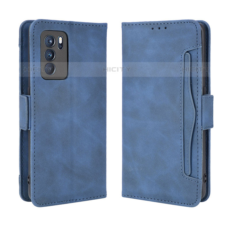 Handytasche Stand Schutzhülle Flip Leder Hülle BY3 für Oppo Reno6 Pro 5G India Blau