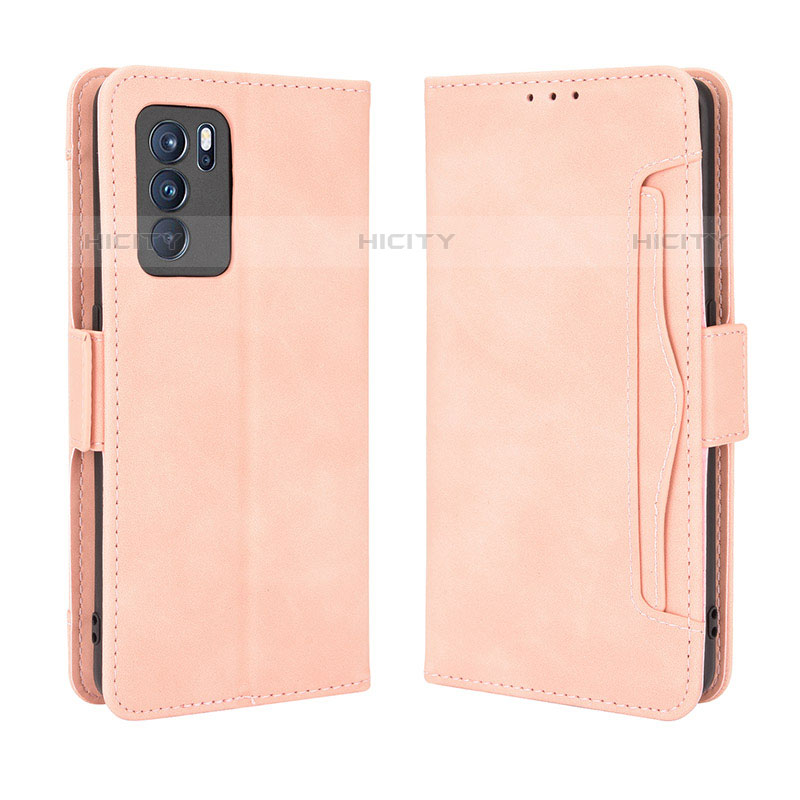 Handytasche Stand Schutzhülle Flip Leder Hülle BY3 für Oppo Reno6 Pro 5G India Rosa