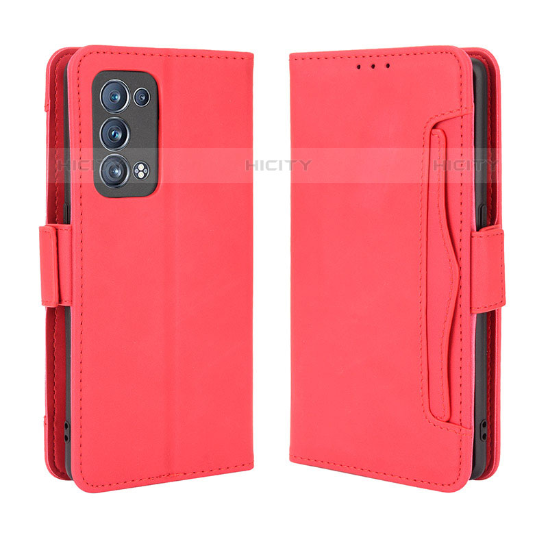 Handytasche Stand Schutzhülle Flip Leder Hülle BY3 für Oppo Reno6 Pro+ Plus 5G Rot