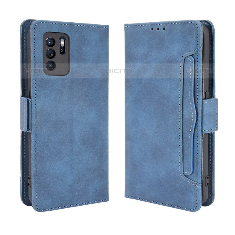 Handytasche Stand Schutzhülle Flip Leder Hülle BY3 für Oppo Reno6 Z 5G Blau