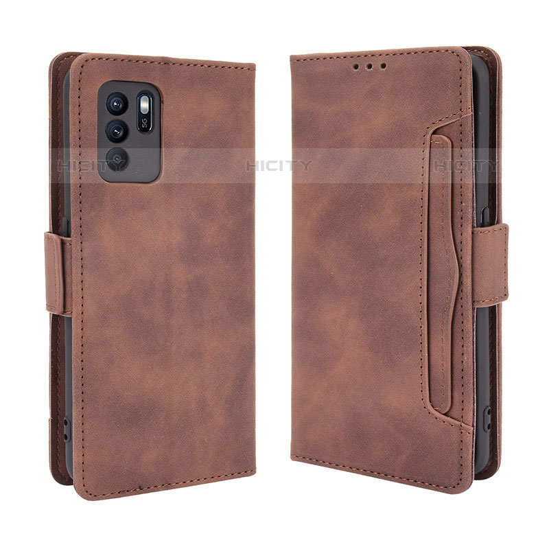 Handytasche Stand Schutzhülle Flip Leder Hülle BY3 für Oppo Reno6 Z 5G Braun