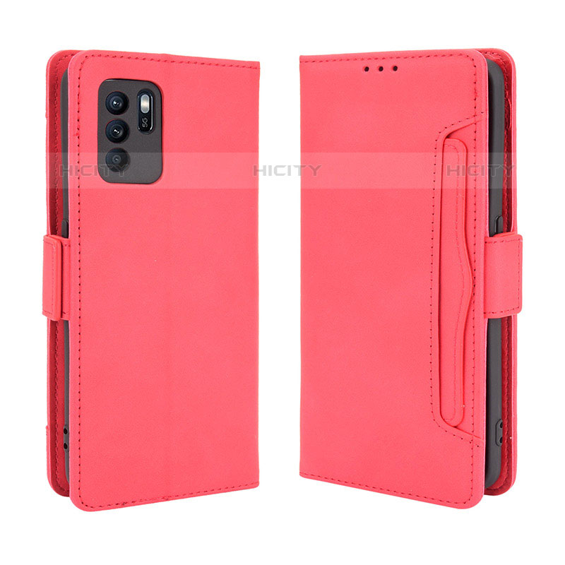 Handytasche Stand Schutzhülle Flip Leder Hülle BY3 für Oppo Reno6 Z 5G Rot