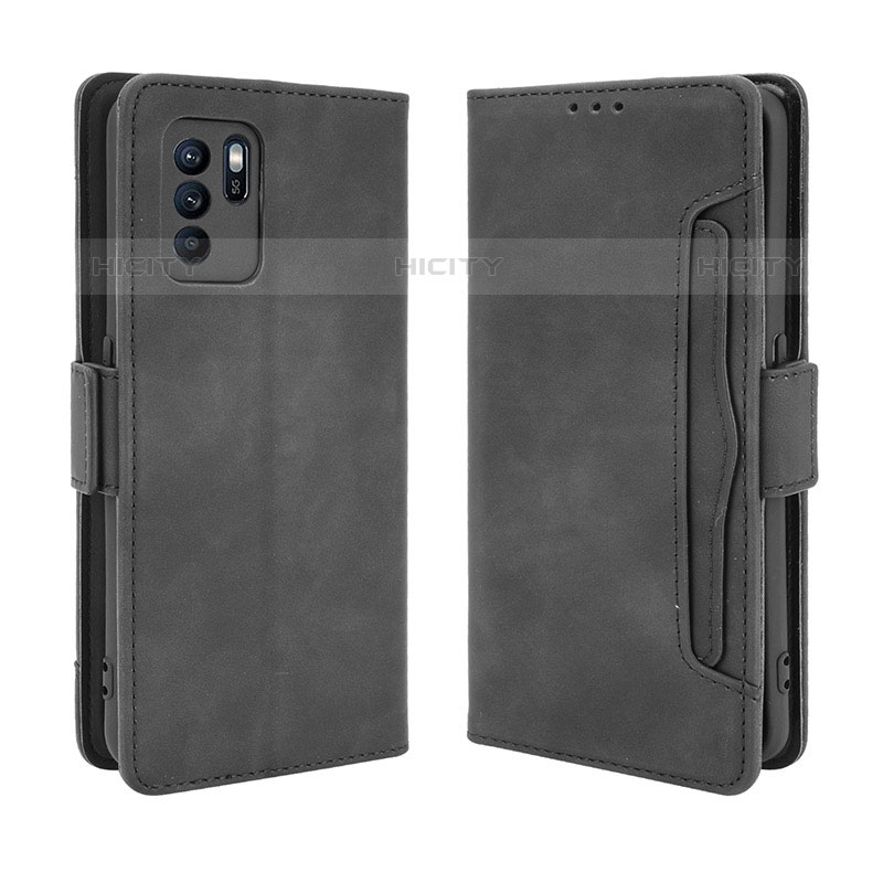 Handytasche Stand Schutzhülle Flip Leder Hülle BY3 für Oppo Reno6 Z 5G Schwarz