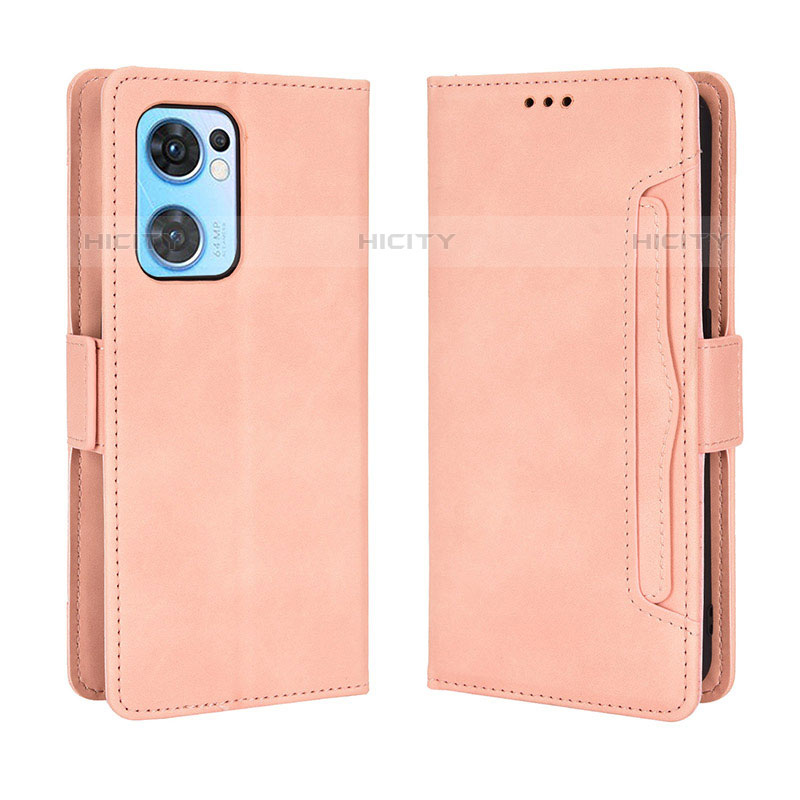 Handytasche Stand Schutzhülle Flip Leder Hülle BY3 für Oppo Reno7 5G Rosa