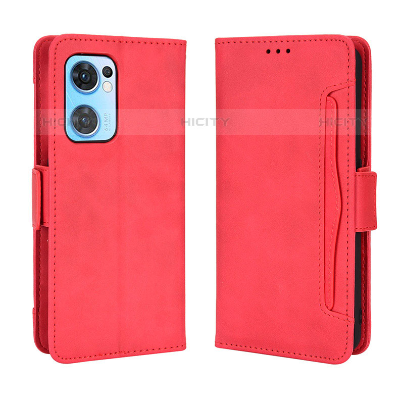 Handytasche Stand Schutzhülle Flip Leder Hülle BY3 für Oppo Reno7 5G Rot