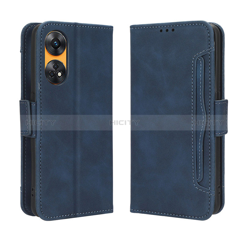 Handytasche Stand Schutzhülle Flip Leder Hülle BY3 für Oppo Reno8 T 4G Blau Plus