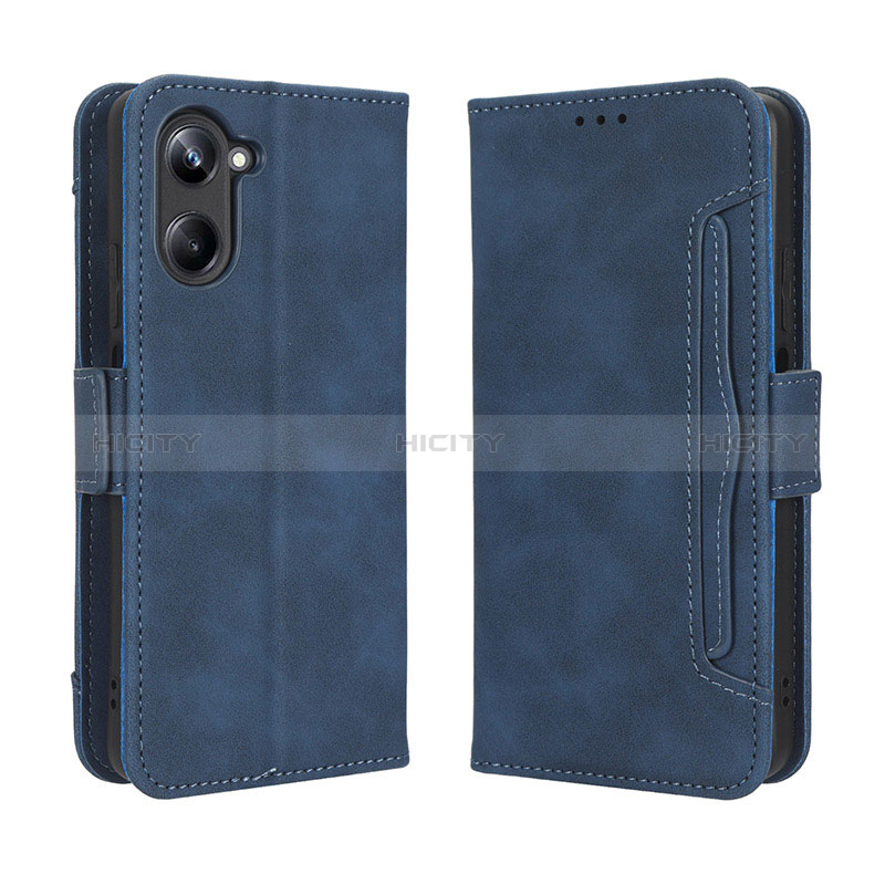 Handytasche Stand Schutzhülle Flip Leder Hülle BY3 für Realme 10 4G Blau Plus