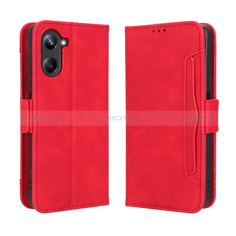 Handytasche Stand Schutzhülle Flip Leder Hülle BY3 für Realme 10 4G Rot