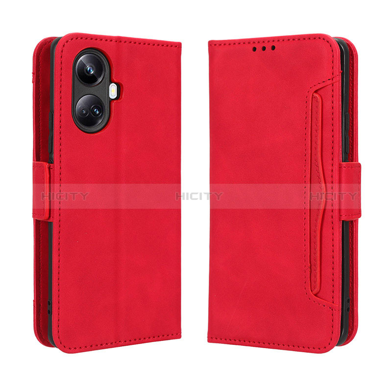 Handytasche Stand Schutzhülle Flip Leder Hülle BY3 für Realme 10 Pro+ Plus 5G Rot Plus