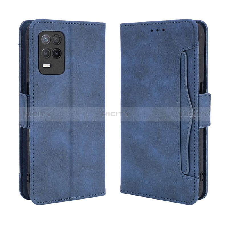 Handytasche Stand Schutzhülle Flip Leder Hülle BY3 für Realme 8 5G Blau