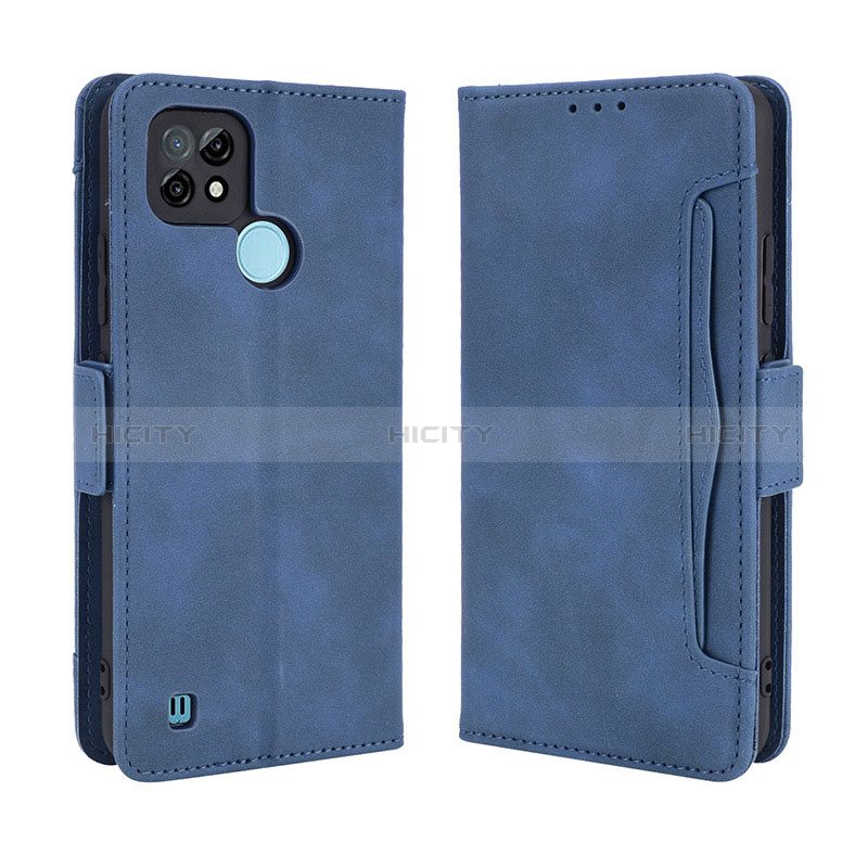 Handytasche Stand Schutzhülle Flip Leder Hülle BY3 für Realme C21 Blau