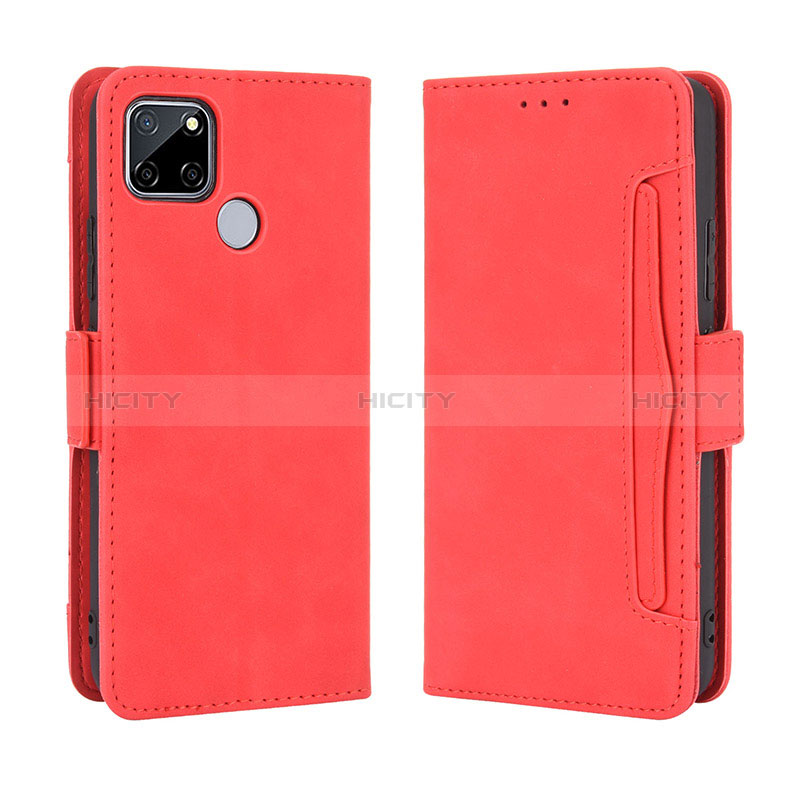 Handytasche Stand Schutzhülle Flip Leder Hülle BY3 für Realme C25 Rot