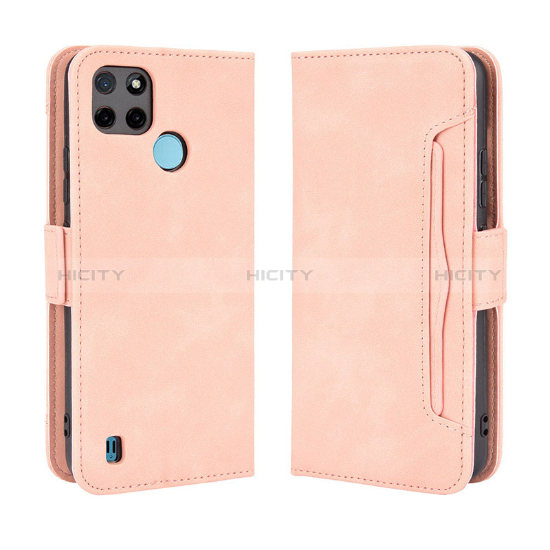 Handytasche Stand Schutzhülle Flip Leder Hülle BY3 für Realme C25Y India Rosa Plus