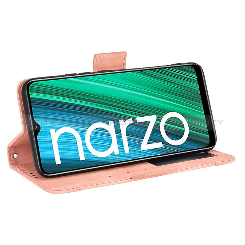 Handytasche Stand Schutzhülle Flip Leder Hülle BY3 für Realme Narzo 50A groß