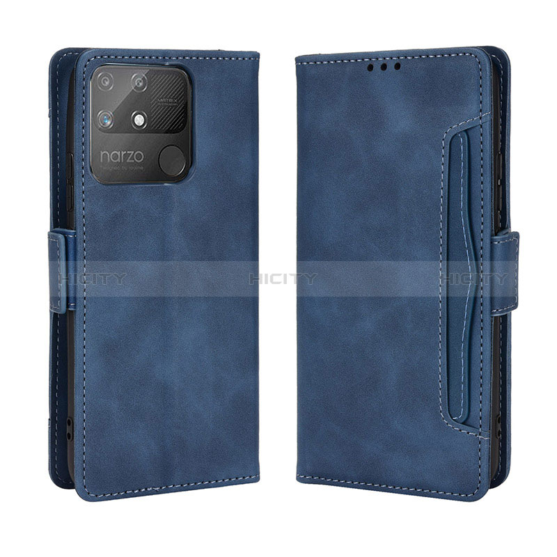 Handytasche Stand Schutzhülle Flip Leder Hülle BY3 für Realme Narzo 50A Blau Plus