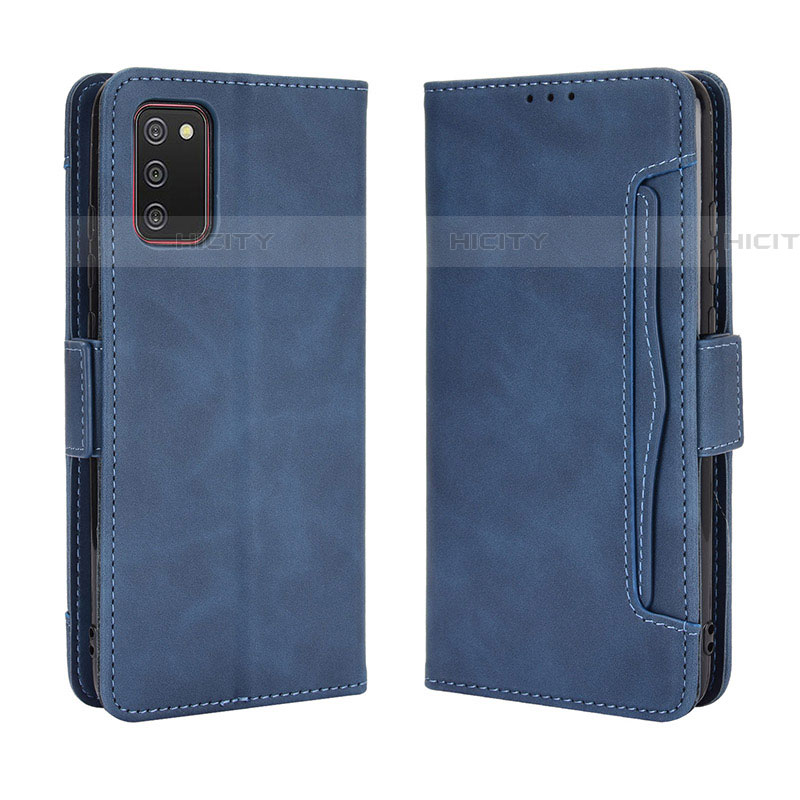 Handytasche Stand Schutzhülle Flip Leder Hülle BY3 für Samsung Galaxy A03s Blau