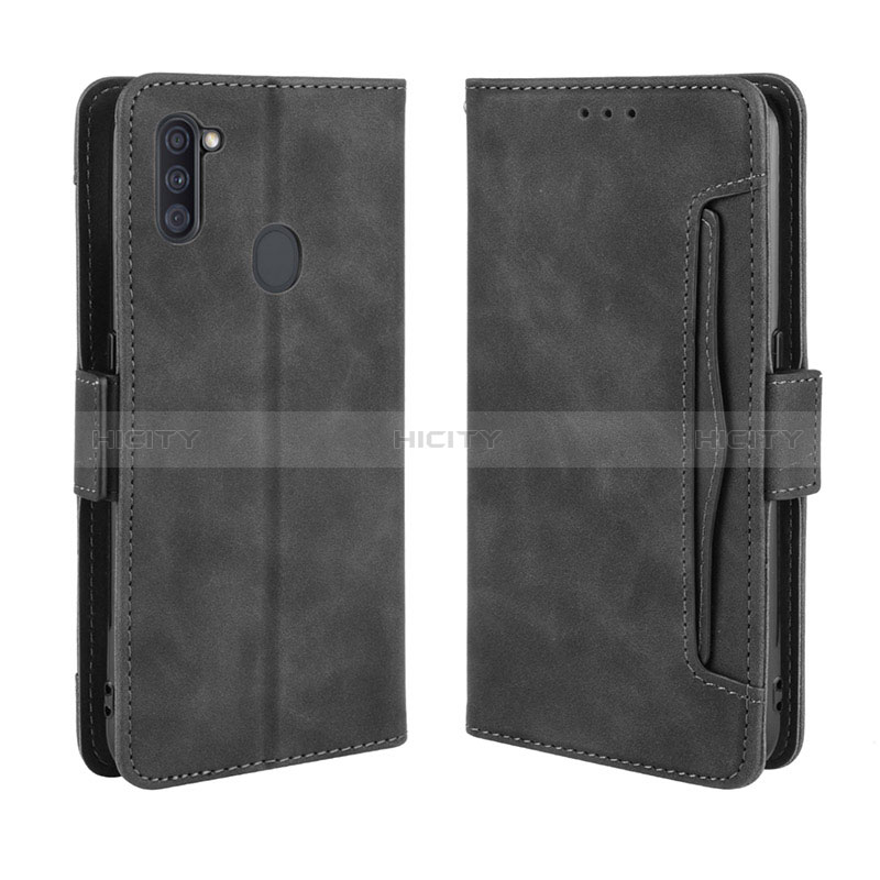 Handytasche Stand Schutzhülle Flip Leder Hülle BY3 für Samsung Galaxy A11 Schwarz Plus