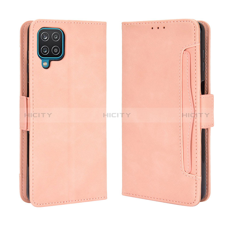 Handytasche Stand Schutzhülle Flip Leder Hülle BY3 für Samsung Galaxy A12 5G Rosa Plus