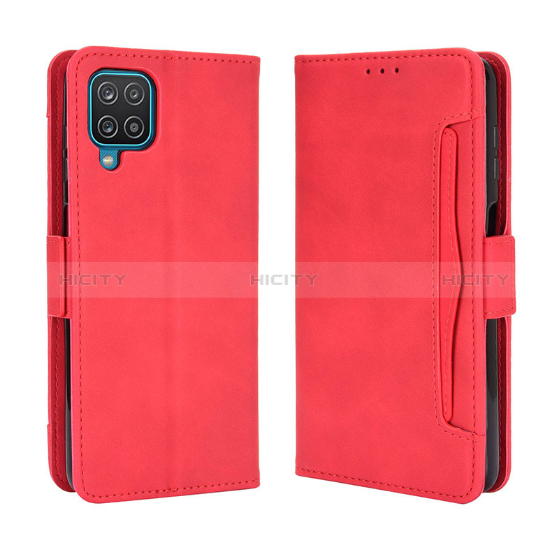 Handytasche Stand Schutzhülle Flip Leder Hülle BY3 für Samsung Galaxy A12 Nacho Rot