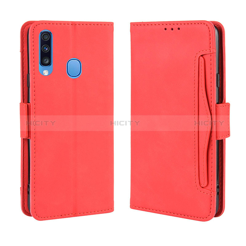 Handytasche Stand Schutzhülle Flip Leder Hülle BY3 für Samsung Galaxy A20s Rot Plus