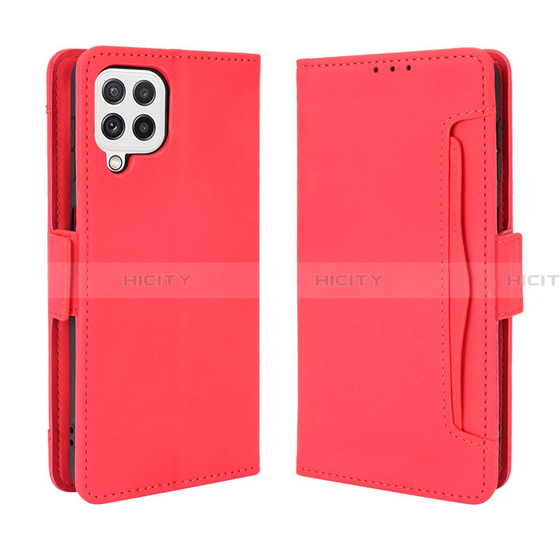 Handytasche Stand Schutzhülle Flip Leder Hülle BY3 für Samsung Galaxy A22 4G Rot Plus