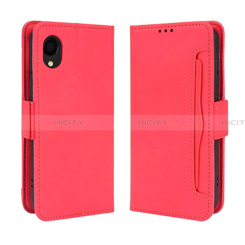 Handytasche Stand Schutzhülle Flip Leder Hülle BY3 für Samsung Galaxy A22 5G SC-56B Rot