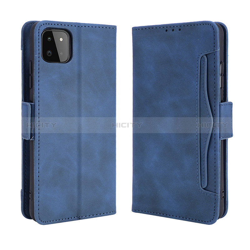 Handytasche Stand Schutzhülle Flip Leder Hülle BY3 für Samsung Galaxy A22s 5G Blau