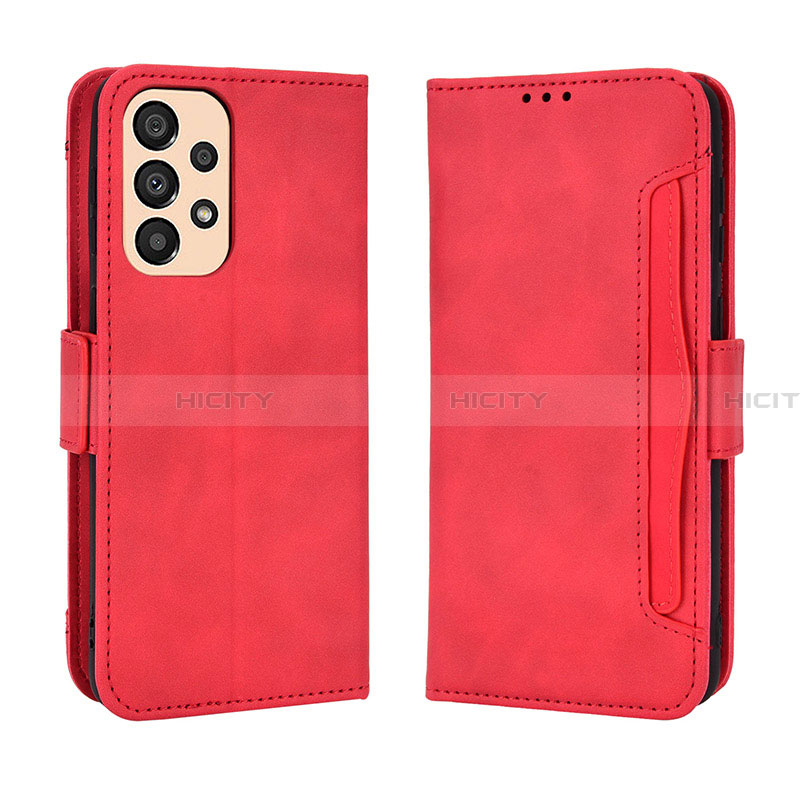 Handytasche Stand Schutzhülle Flip Leder Hülle BY3 für Samsung Galaxy A23 4G Rot