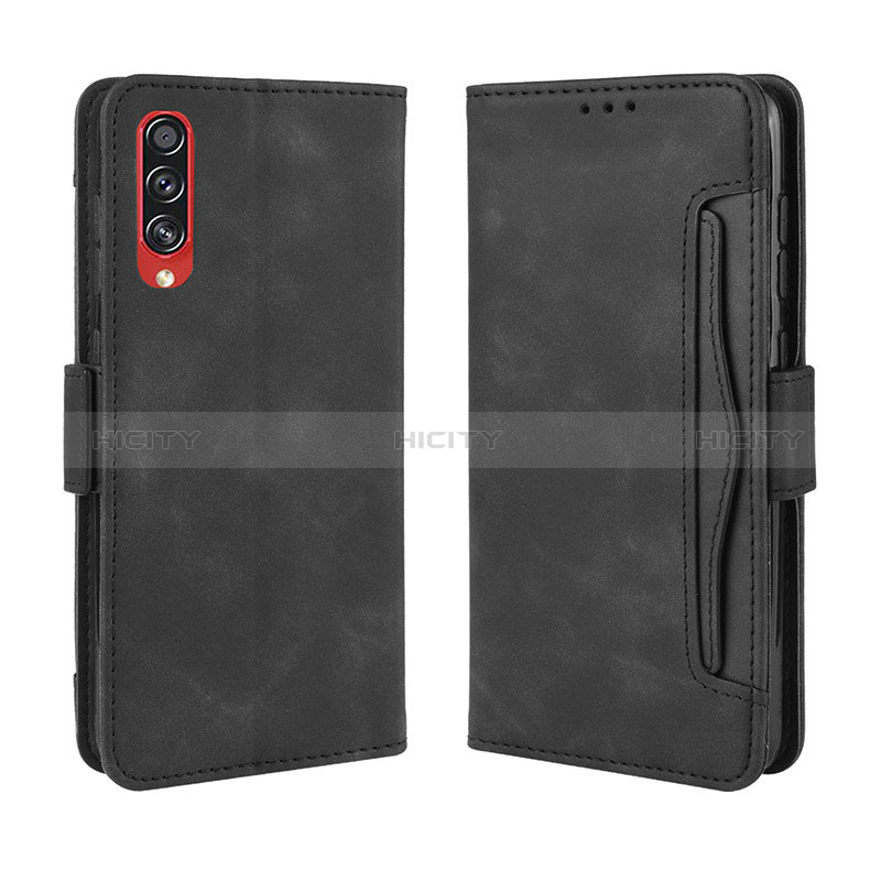 Handytasche Stand Schutzhülle Flip Leder Hülle BY3 für Samsung Galaxy A90 5G Schwarz