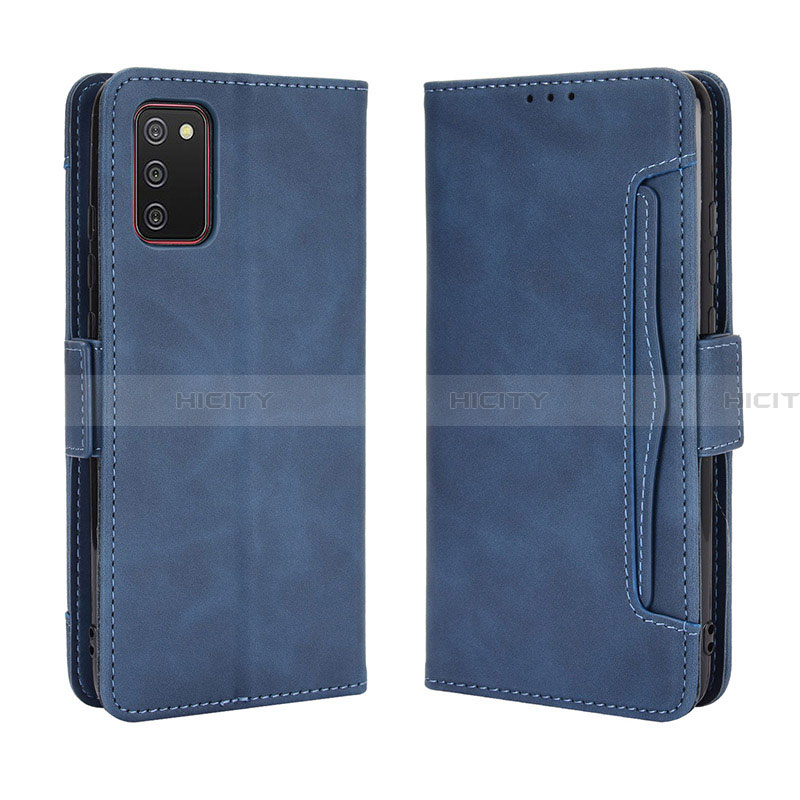 Handytasche Stand Schutzhülle Flip Leder Hülle BY3 für Samsung Galaxy F02S SM-E025F Blau