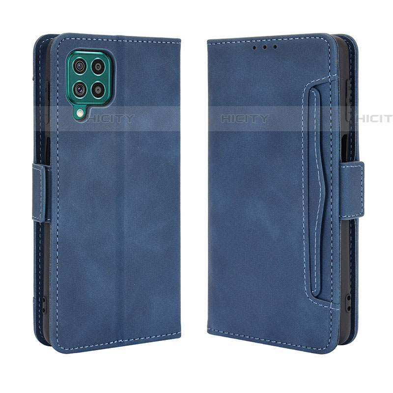 Handytasche Stand Schutzhülle Flip Leder Hülle BY3 für Samsung Galaxy F62 5G Blau