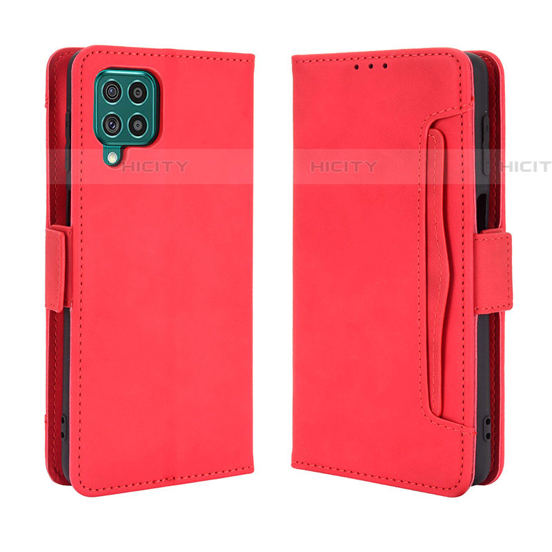 Handytasche Stand Schutzhülle Flip Leder Hülle BY3 für Samsung Galaxy F62 5G Rot Plus