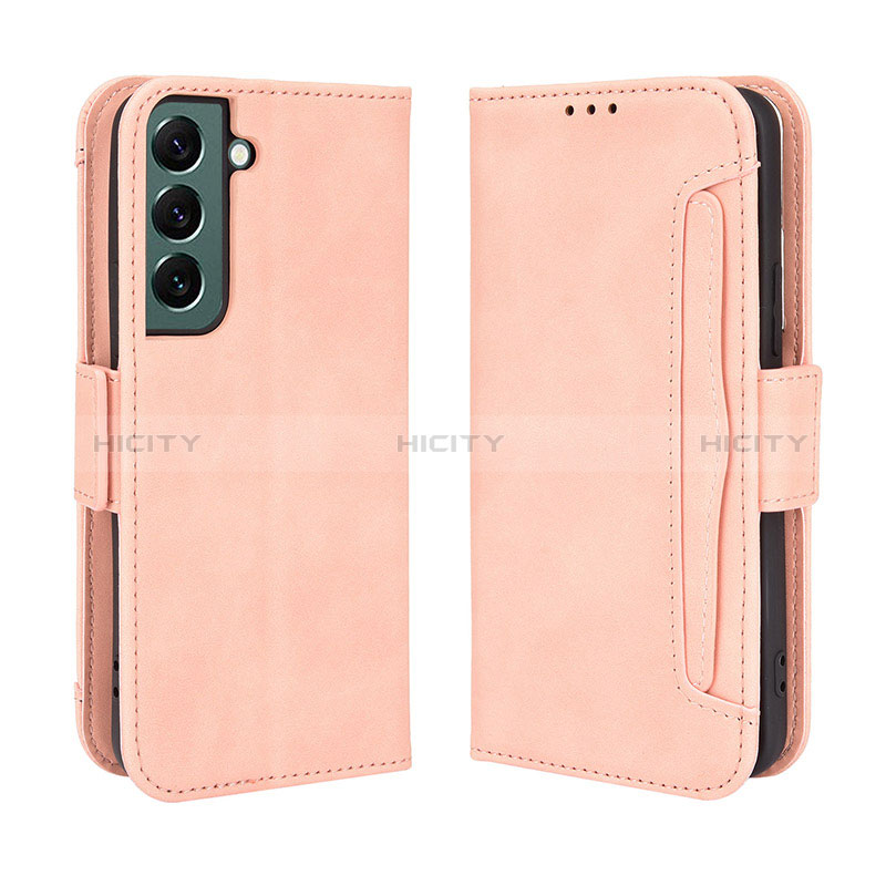 Handytasche Stand Schutzhülle Flip Leder Hülle BY3 für Samsung Galaxy S24 5G Rosa Plus