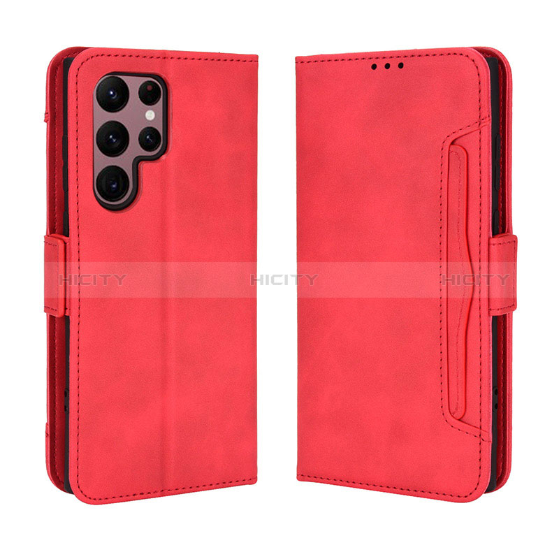 Handytasche Stand Schutzhülle Flip Leder Hülle BY3 für Samsung Galaxy S24 Ultra 5G Rot Plus