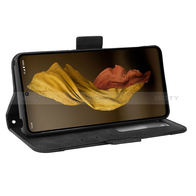 Handytasche Stand Schutzhülle Flip Leder Hülle BY3 für Sharp Aquos R7 groß