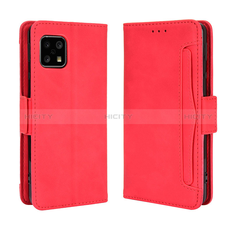 Handytasche Stand Schutzhülle Flip Leder Hülle BY3 für Sharp Aquos Sense5G Rot Plus