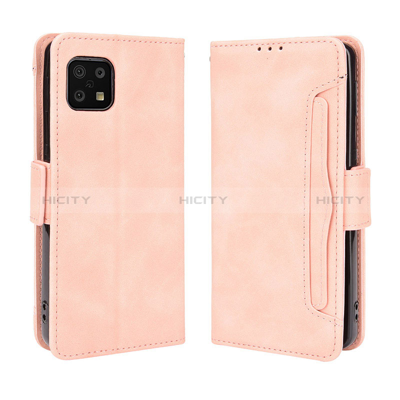 Handytasche Stand Schutzhülle Flip Leder Hülle BY3 für Sharp Aquos Sense6s Rosa