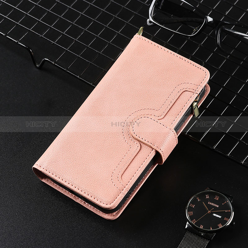 Handytasche Stand Schutzhülle Flip Leder Hülle BY3 für Sharp Aquos Sense8 Rosegold