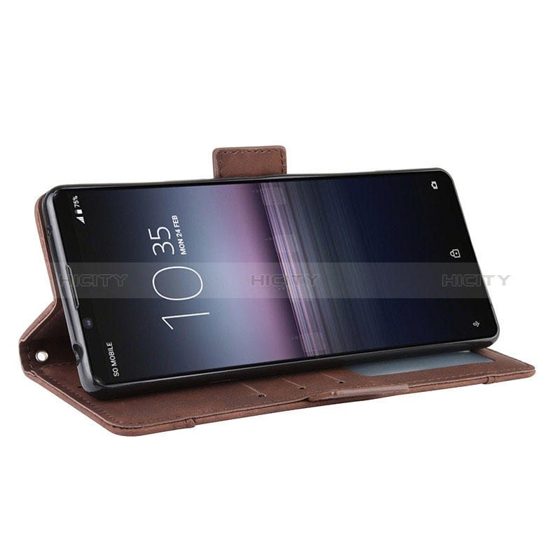 Handytasche Stand Schutzhülle Flip Leder Hülle BY3 für Sony Xperia 1 II