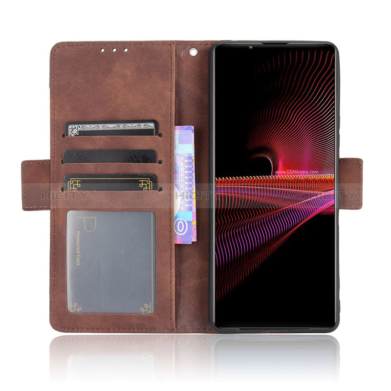 Handytasche Stand Schutzhülle Flip Leder Hülle BY3 für Sony Xperia 1 III groß