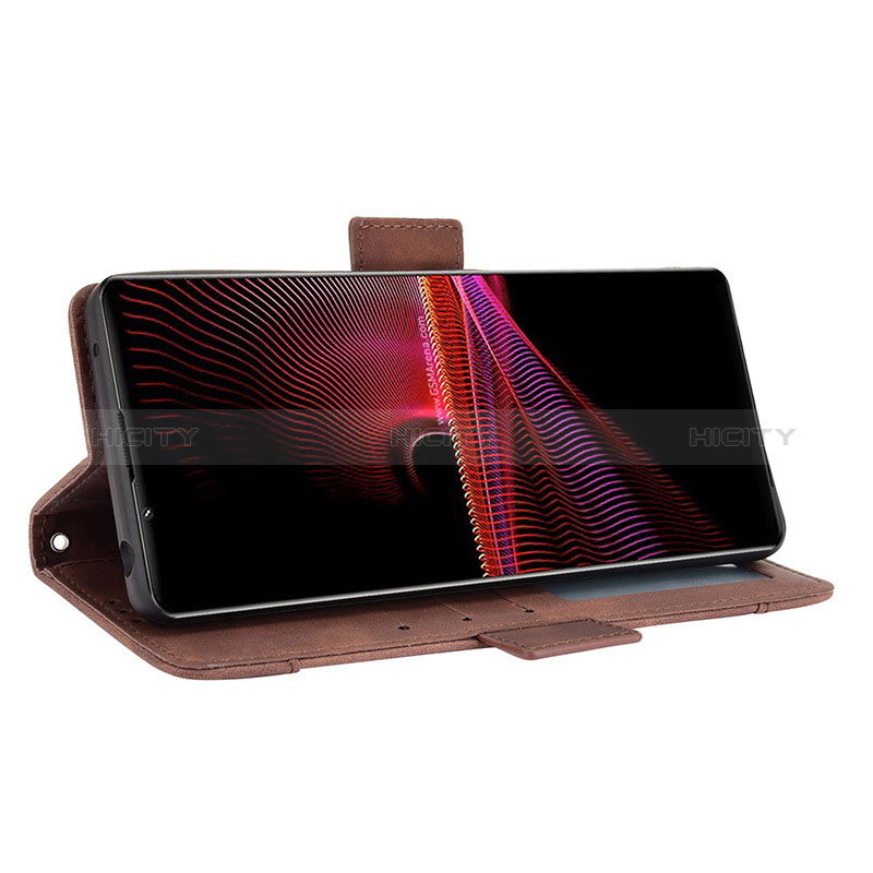 Handytasche Stand Schutzhülle Flip Leder Hülle BY3 für Sony Xperia 1 III groß