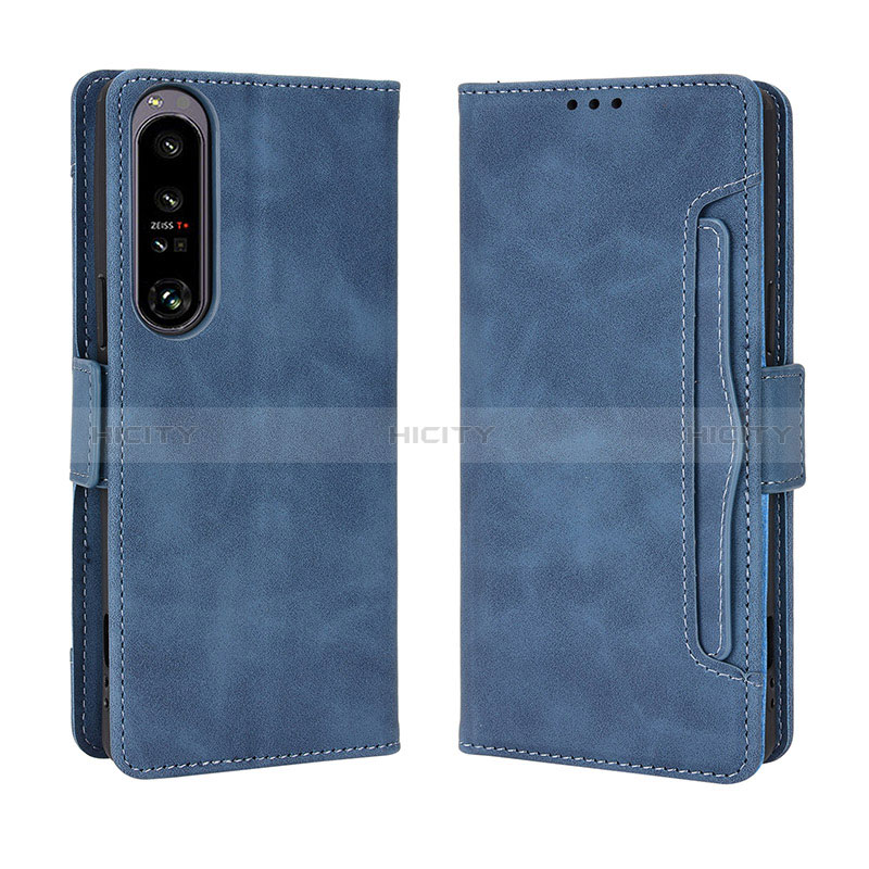 Handytasche Stand Schutzhülle Flip Leder Hülle BY3 für Sony Xperia 1 IV Blau