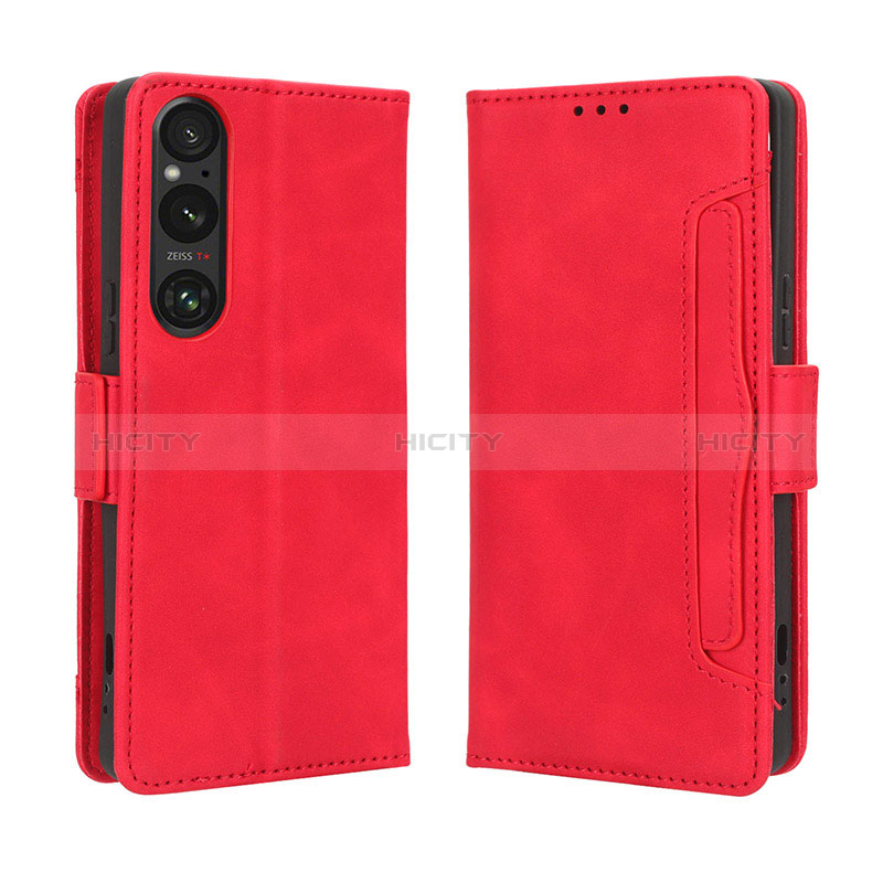 Handytasche Stand Schutzhülle Flip Leder Hülle BY3 für Sony Xperia 1 V Rot