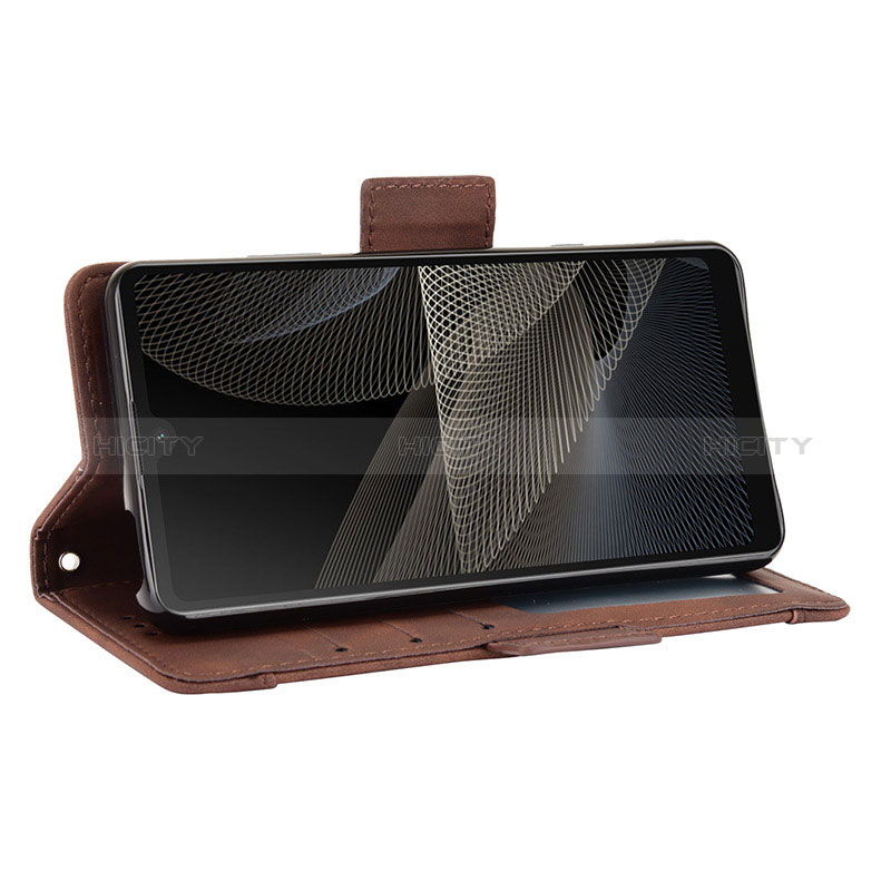 Handytasche Stand Schutzhülle Flip Leder Hülle BY3 für Sony Xperia Ace II groß