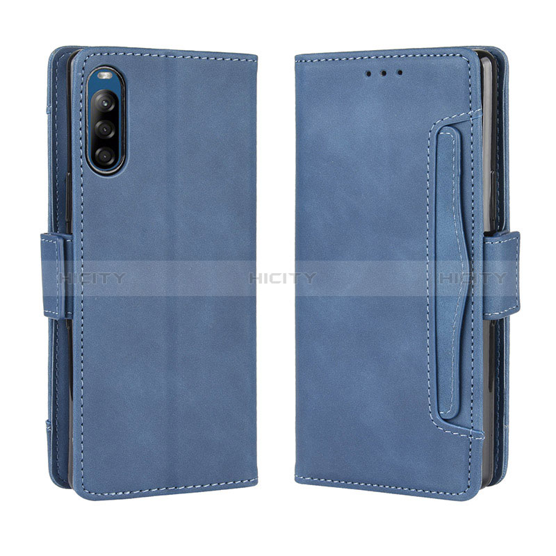 Handytasche Stand Schutzhülle Flip Leder Hülle BY3 für Sony Xperia L4 Blau